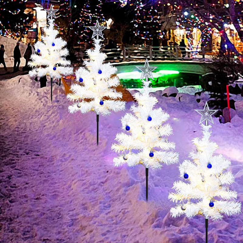 Outdoor christmas tree solar on sale
